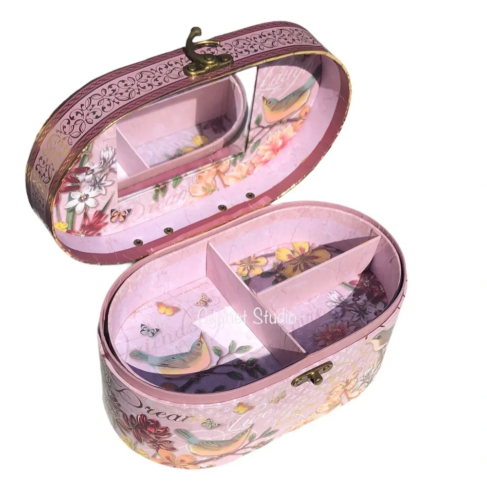 Pooch & Sweetheart Inspirational Bird Garden Vanity Case Jewelry Box (67383)